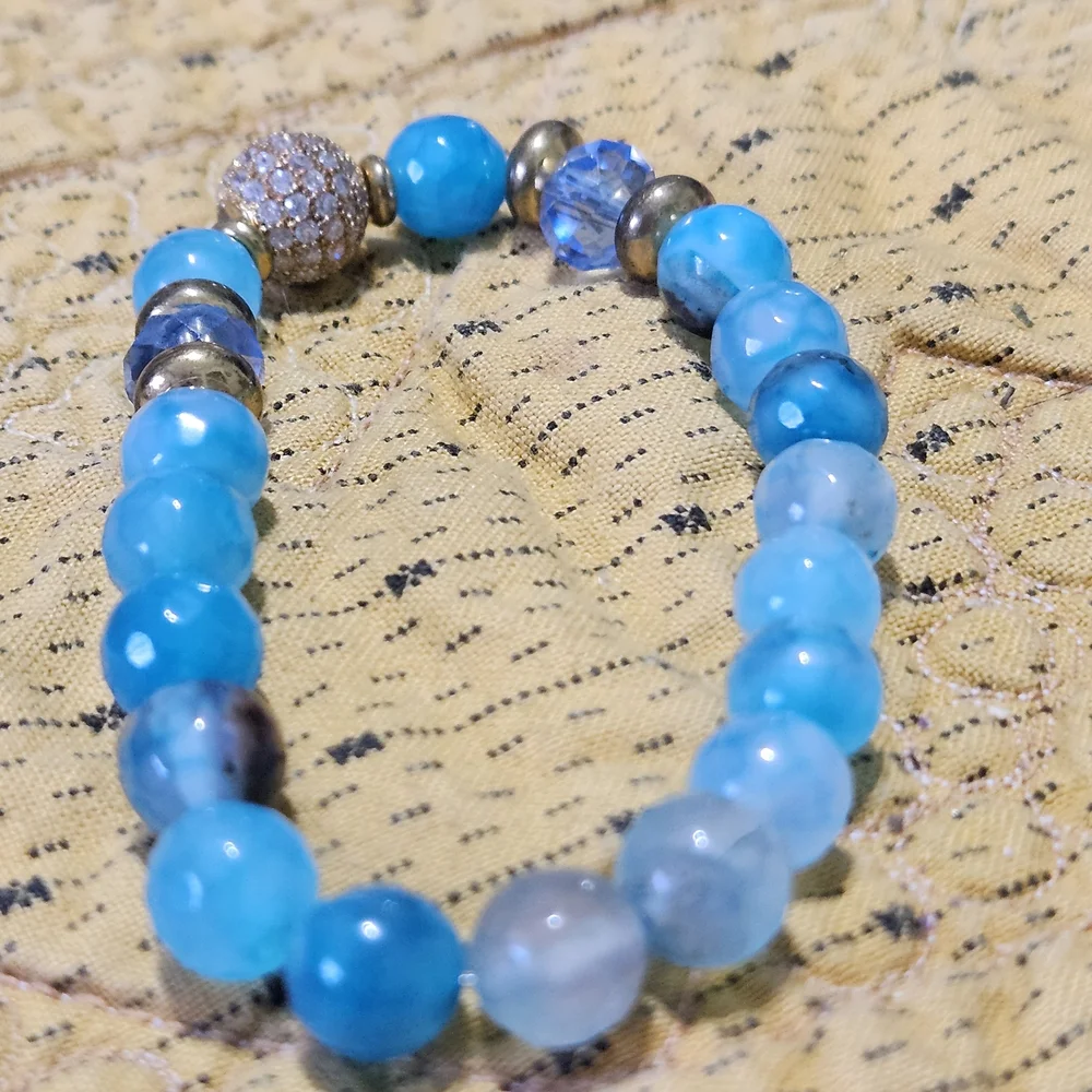 Ten Precious Stone Colorful Beaded Bracelet Set - Picture 5 of 16